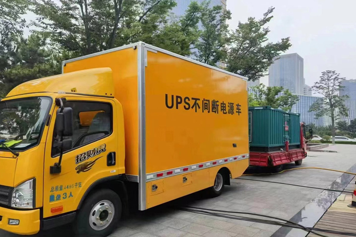 江津发电机租赁施工现场