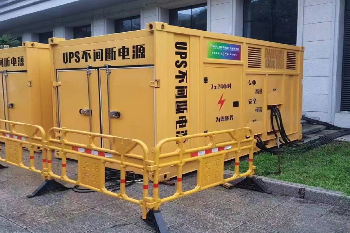 江津发电机租赁施工现场