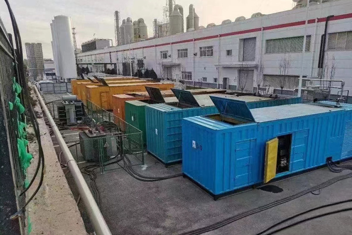 江津发电机租赁施工现场